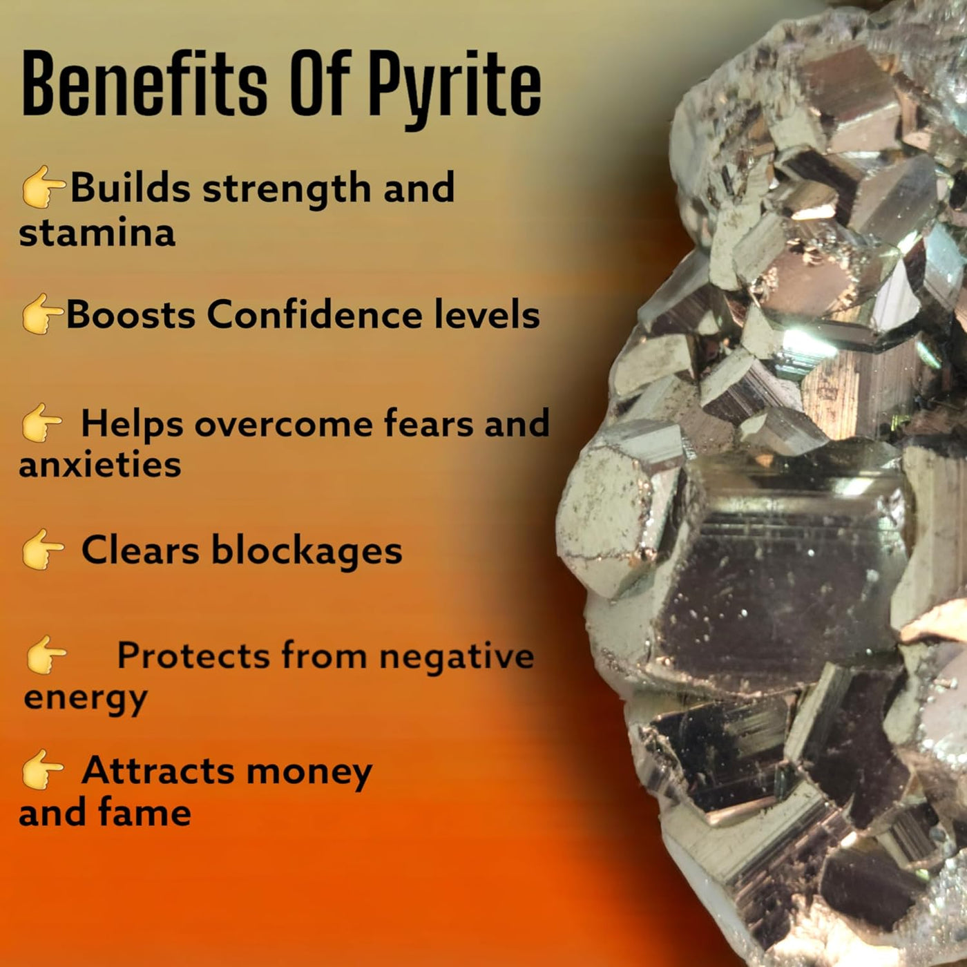 Pyrite Stone For Wealth and Business Luck/Vaastu/Increased Willpower and Manifestation