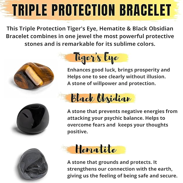 Triple Protection Bracelet 8MM (Lab Certified)