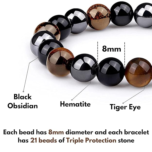 Triple Protection Bracelet 8MM (Lab Certified)