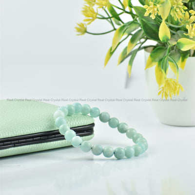 Genuine Amazonite Bracelet for Clarity and Courage 8MM Unisex Adults