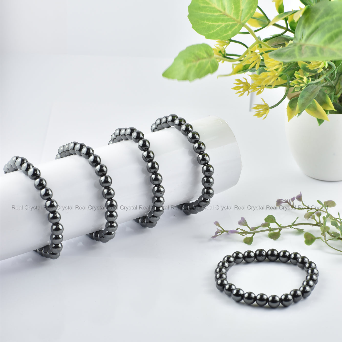 Hematite Bracelet for Strength & Stability Men Women Unisex Adults 8MM