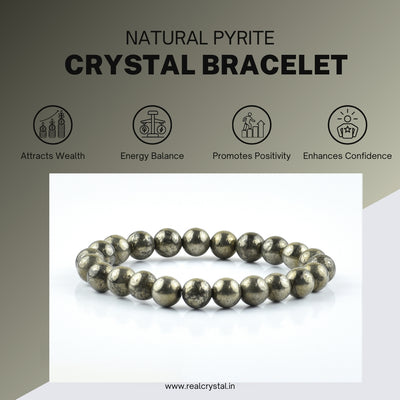 Natural Pyrite Bracelet For Wealth Unisex 8MM