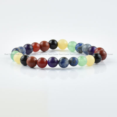 Seven Chakra Bracelet for Balance Healing and Inner Peace 8MM Unisex