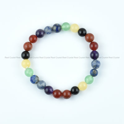 Seven Chakra Bracelet for Balance Healing and Inner Peace 8MM Unisex