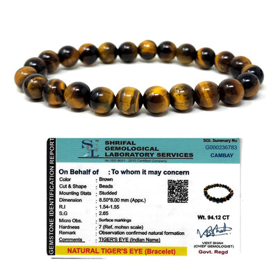 Tiger Eye Bracelet for Courage & Confidence For Men Women Unisex Adults 8MM