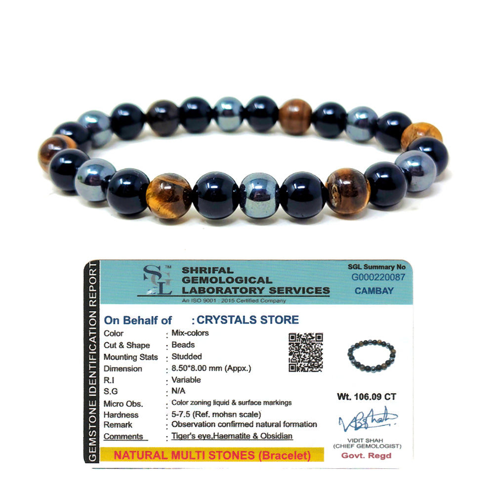 Triple Protection Bracelet 8MM (Lab Certified)