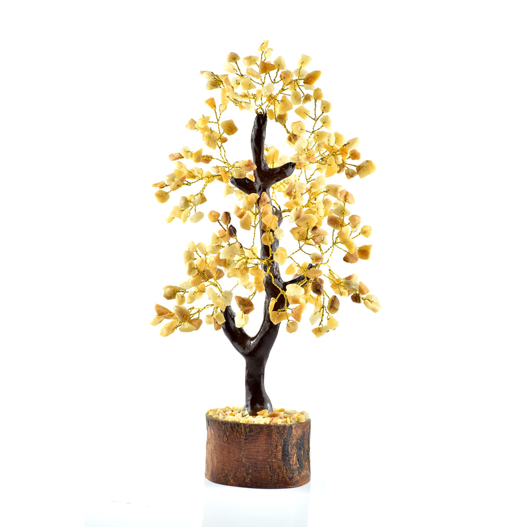 Yellow Jasper Gemstone Tree for Optimism and Confidence - Real Crystal